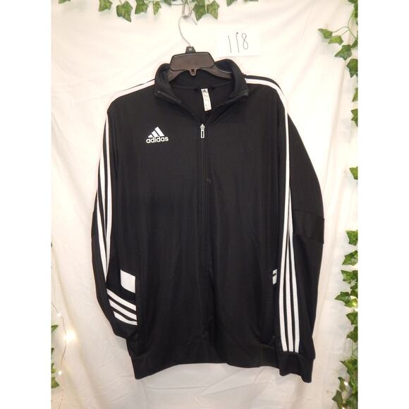 Adidas Black And White Zip Up Track Jacket Size L Men´s